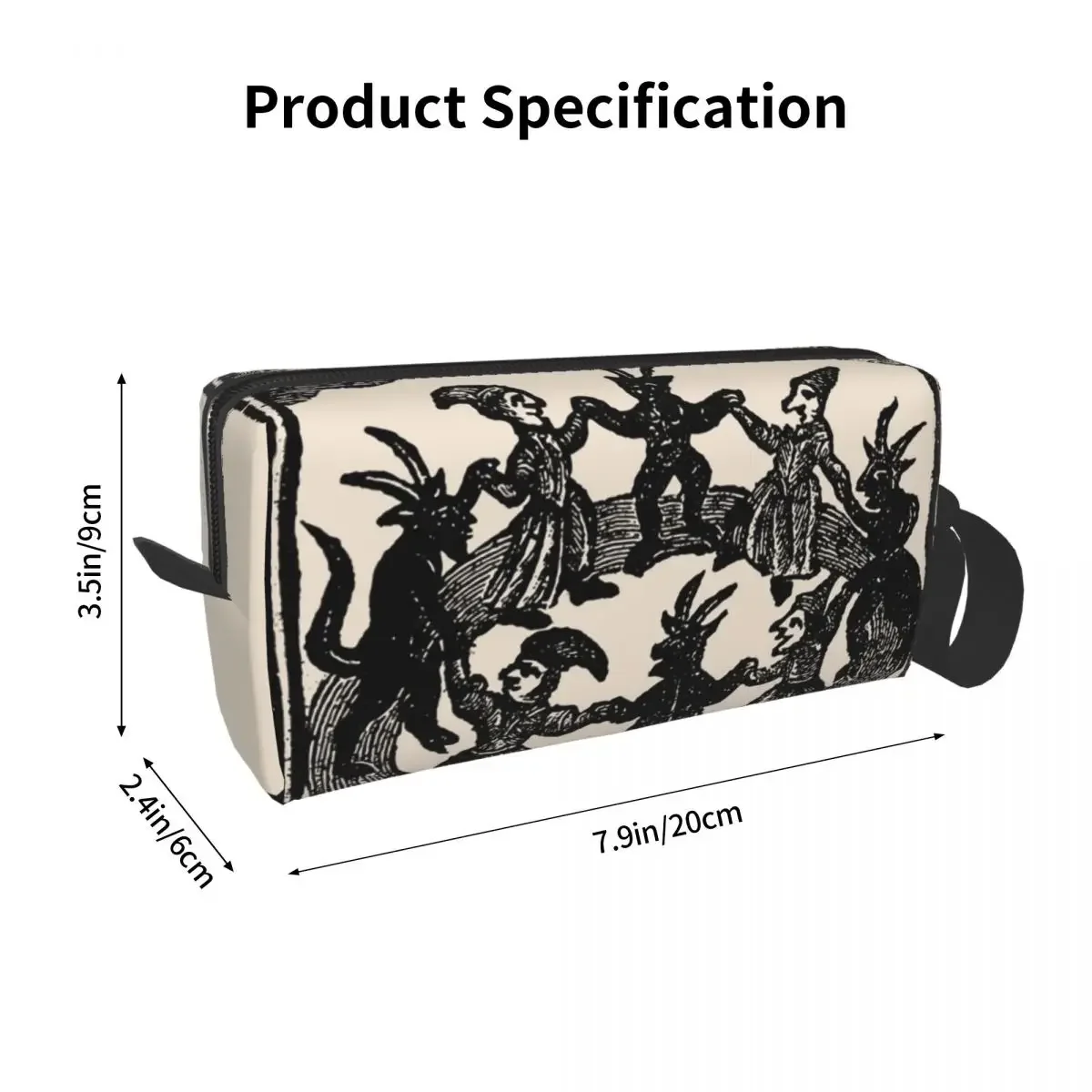 Personalized Fashion Witches Circle Dance Travel Toiletry Bag for Women Cosmetic Makeup Bag Beauty Storage Dopp Kit