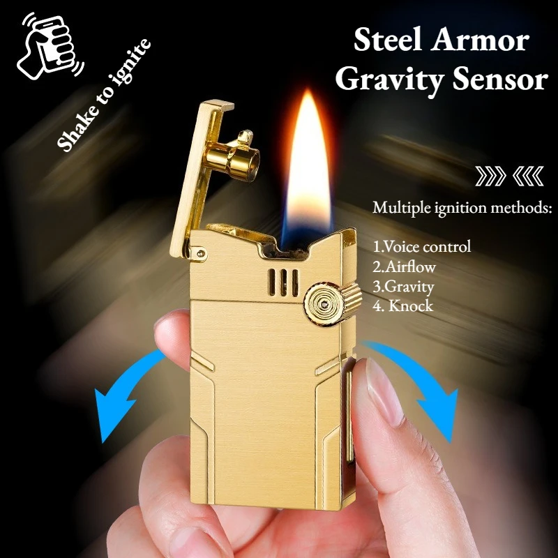 Innovative Pop-Up Launch Smart Sensor Lighter, High-End Voice-Control Intelligent Ignition Lighter, Luxurious Gift Choice