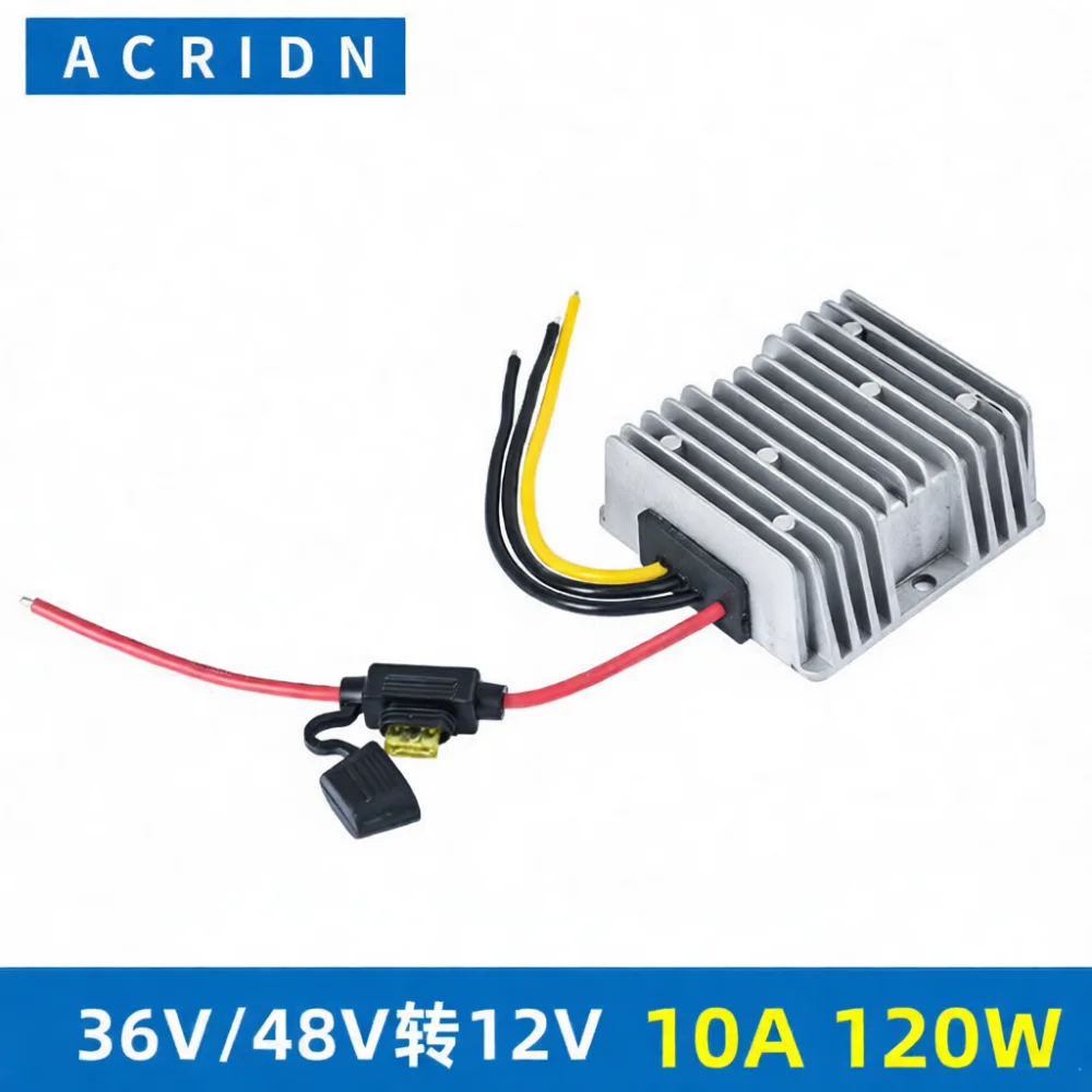 For Acridn DC Buck Converter Waterproof Step Down Module 24V 36V 48V To 12V Electric Vehicle Voltage Regulator Power Transformer