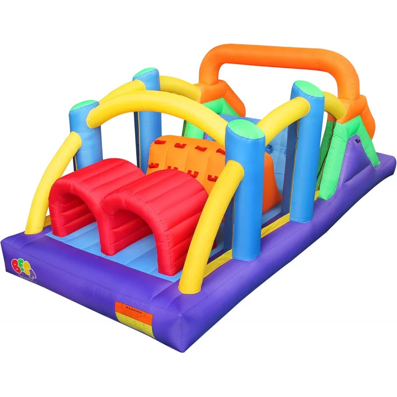 Inflatable Obstacle Course Bounce House Castle with Large Slides  Area and Obstacles  Jumper