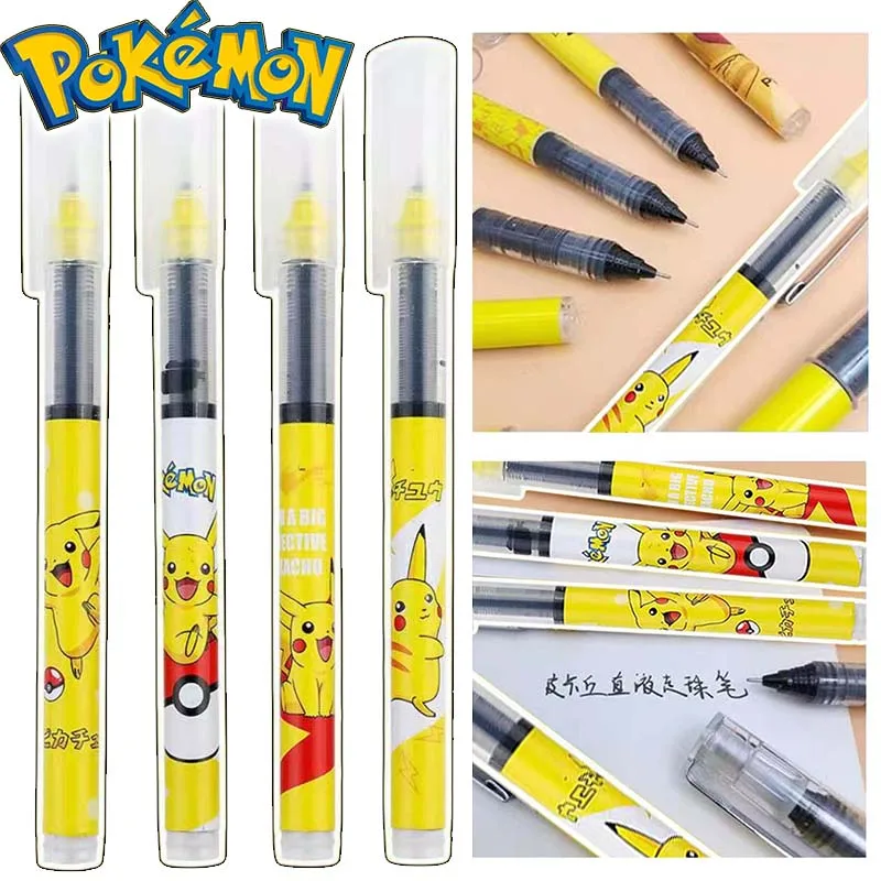 

Pokemon Pikachu Gel Pens Neutral Pen Black Refill Gel Pen Bullet Tip 0.5mm School Office Supplies Stationery Kawaii Accessories