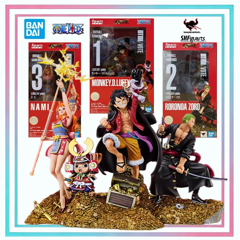 

Оригинальная коллекционная фигурка Bandai Figuarts ZERO One Piece: Луффи, Чоппер, Зоро, Нами WT100 — Мемориальная аниме-фигурка, модель, игрушка, подарок
