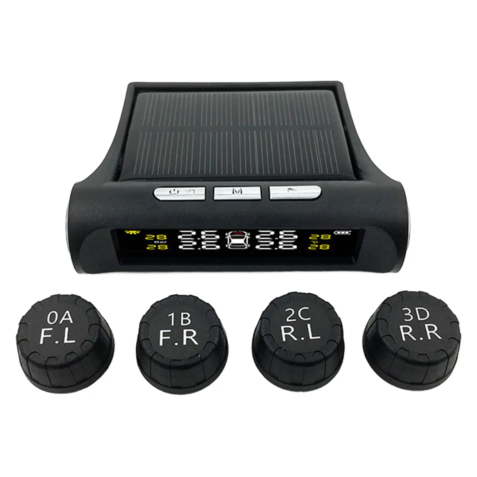 Tire Pressure Monitor with Visual and Audible Alerts Practical Tire Protector for RV Trailer Truck Real Time Monitoring