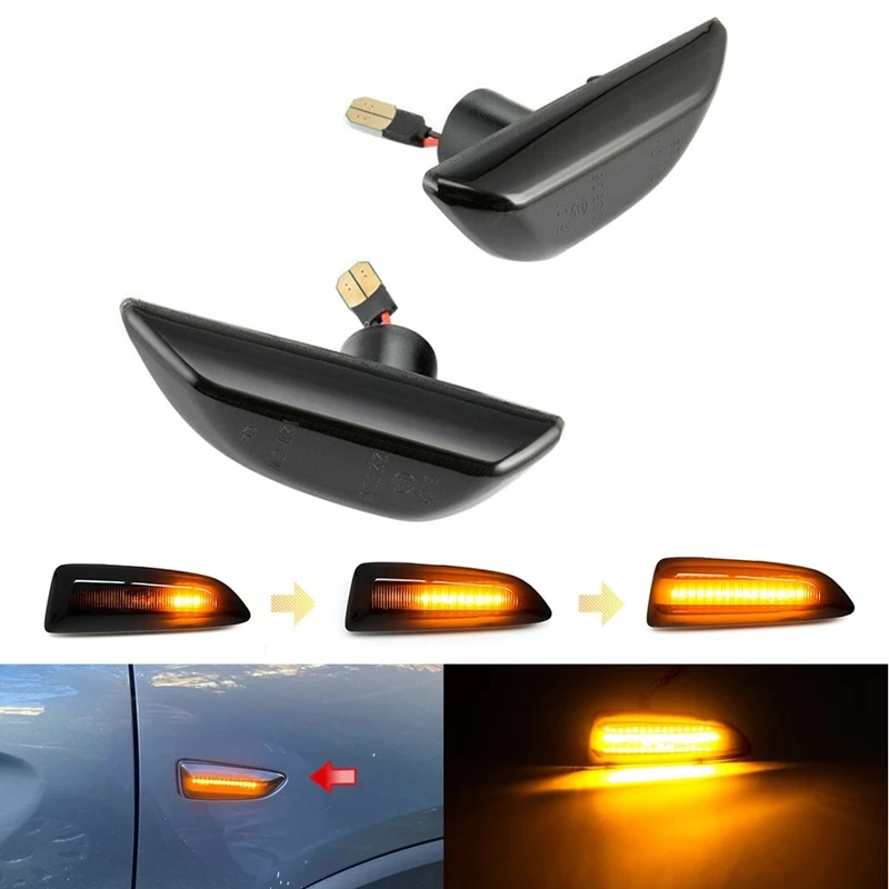 LED Dynamic Fender Side Marker Turn Signal Light Sequential Blinker Light For Chevrolet Trax Opel Mokka X Vauxhall