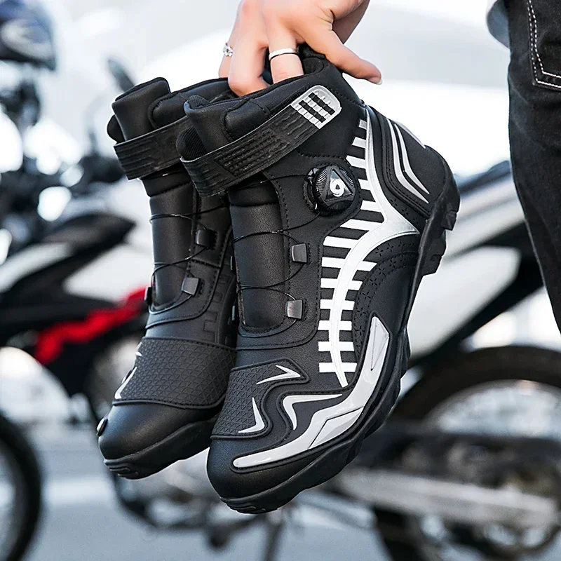 

Motorcycle Boots Men's women's Motor Riding Boot Motorbike Chopper Cruiser Touring Motocross Shoe Breathable Motorcycles Shoes