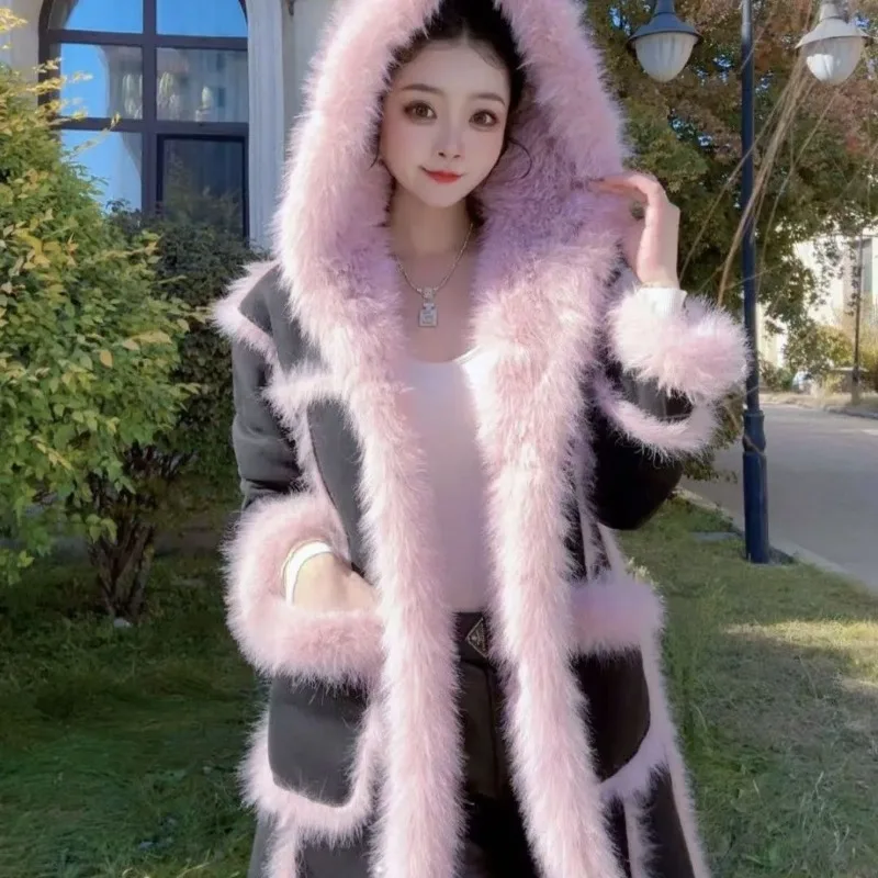 

New Fashionable Stylish Fur Coat Faux Fur Casual Warm Overcoat Stylish Elegant Women's Clothing Comfortable Coat Winter Warmth
