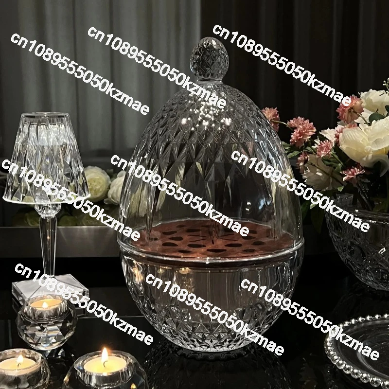 Egg-shaped western tableware storage rack, popular low-cost home crystal glass decorations