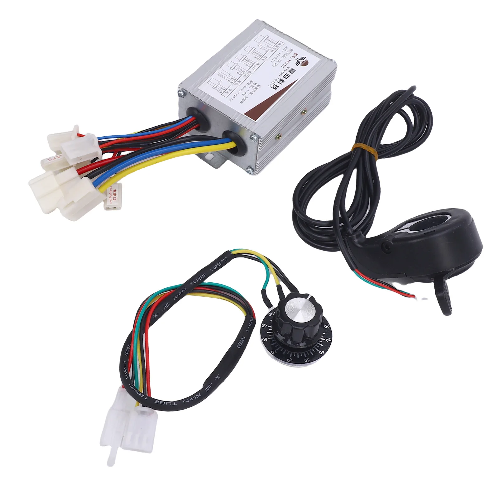 

48 В 500 Вт контроллер двигателя для электрического велосипеда, ограничитель скорости дроссельной заслонки для большого пальца, универсальный комплект для модификации электрического трехколесного велосипеда