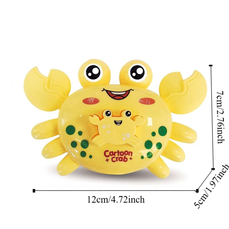 Modèle de voiture presse ramper horloge jouets liquidation tirer vers l'arrière crabe jouets dessin animé nouveauté ramper crabe bébé
