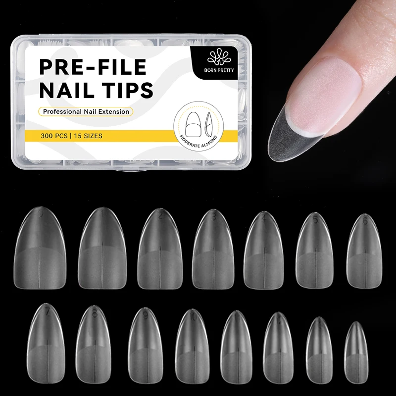 BORN PRETTY Solid Nail Tips & Nail Glue Faster Remover Gel Nail Polish Set Fake Nail Tips Soak Off UV Press On Nails Dryer Tools