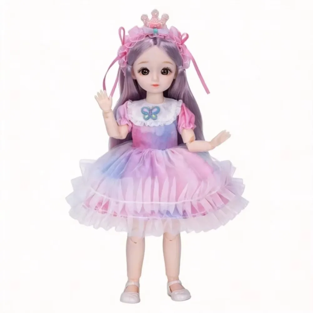 Little Doll Movable Joints Doll Cute Face Sweet Face Princess Doll with Clothes 20 Joints Dress Up Doll Birthday Gift