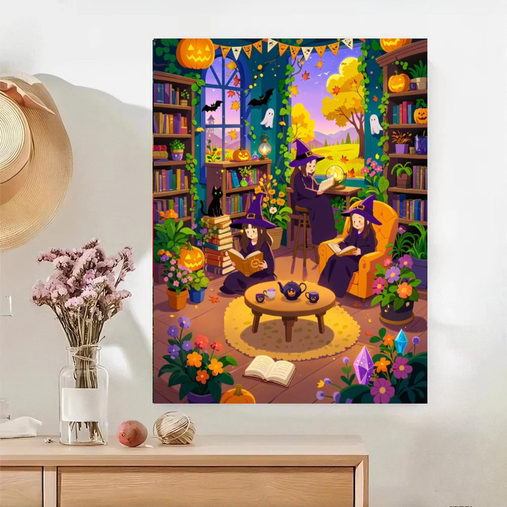 Oil Painting Magical Potion Wizard Dragon By Numbers Modern Wall Decor for Living Room Bedroom Perfect Gift No Frame