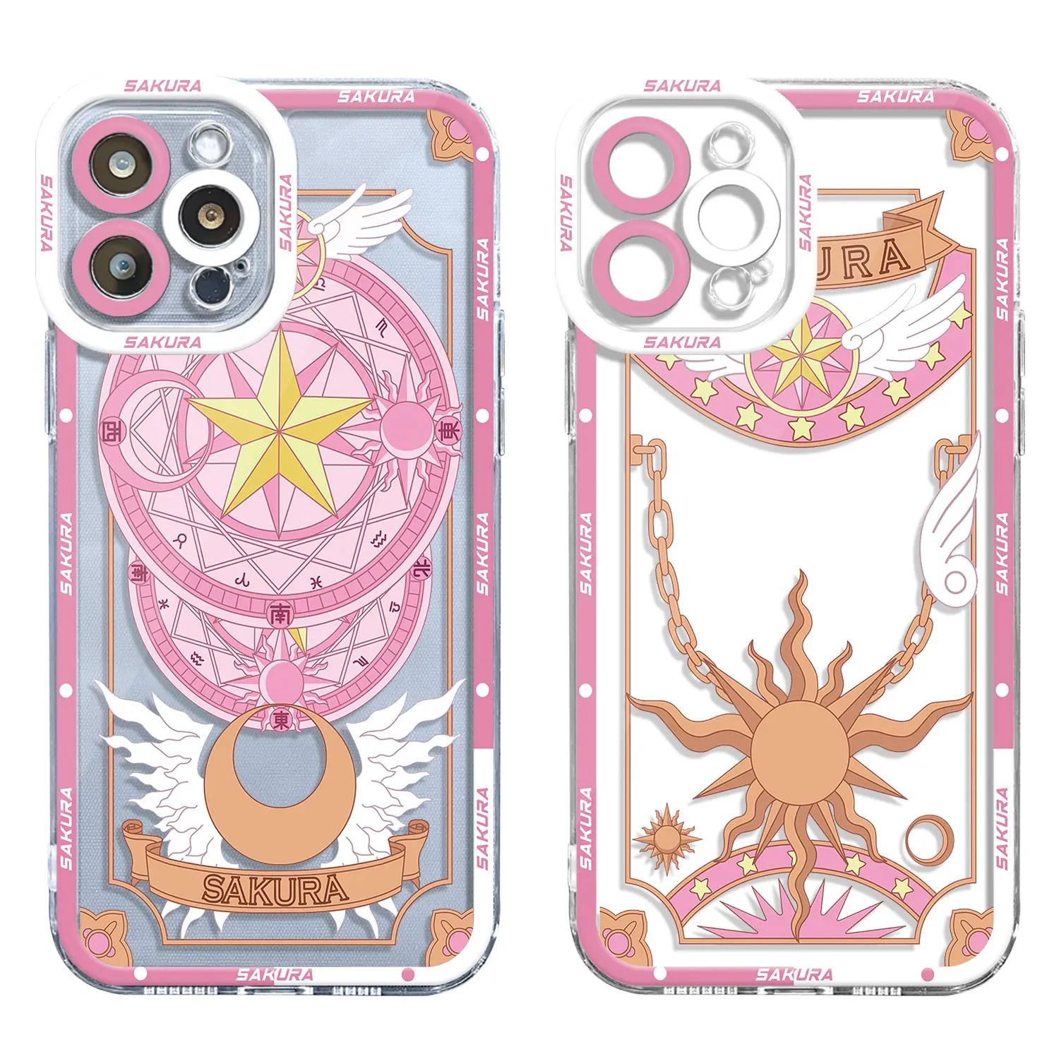 Card Captor SAKURA Cartoon Clear Case per iPhone 14 Pro Max 8 6 7 Plus 11 12Pro SE 2022 15 XR XS 13 mini X XS Max Cover in Silicone