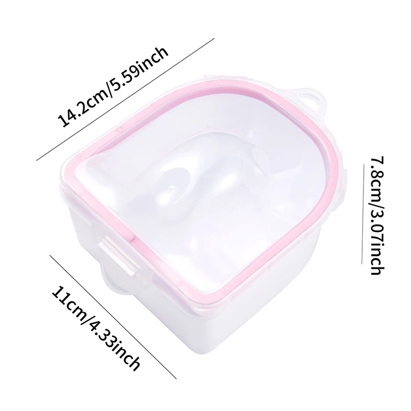 Plastic Dikker Nagellakverwijderaar Soaker Bowl Manicure Nail Art Gel Polish Verwijderen Inweek Tool Aparte Vingers Weken Uit Kom