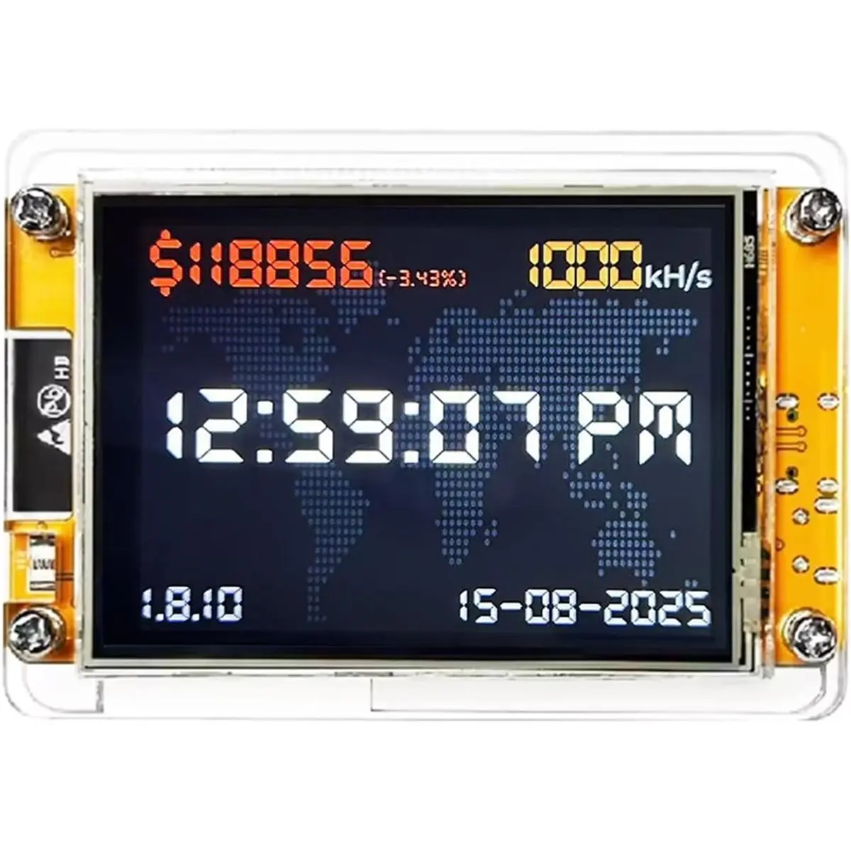 1000KH/S +Stand 2.8 Inch Smart Display Upgraded Harshrate Bitcoin Crypto Solo Lottery Miner