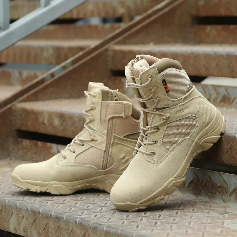 Botas tácticas combat desierto cuero hombre invierno fuerzas especiales - imagen 2