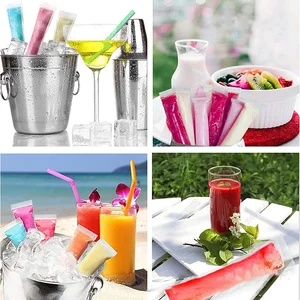 Túi dùng một lần cho nhạc popsicles băng, túi tự làm Ice Lolly, BPA miễn phí, ống Ziport Zipper, Party Favors, 100pcs 7 Túi băng bán hàng chính - №8