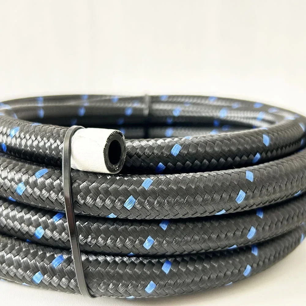 AN4~AN20 Nylon Braided Stainless Steel Fuel Hose Brake Line Hose For Racing Motorcycle Hose Oil Gas Cooler Hose Modifying Hose