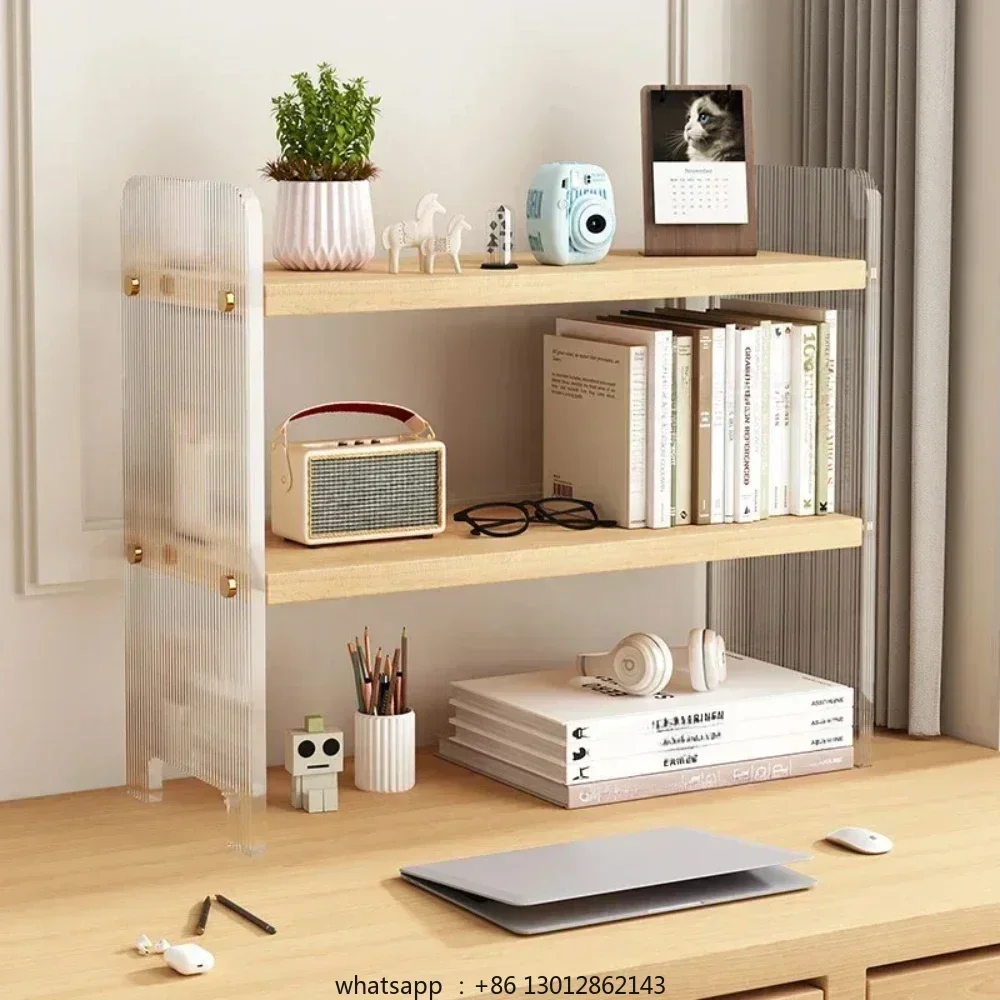 

Настольная стойка для хранения, акриловая настольная книжная полка, студенческое общежитие, организация полки, офисные рабочие станции, многослойный органайзер для хранения