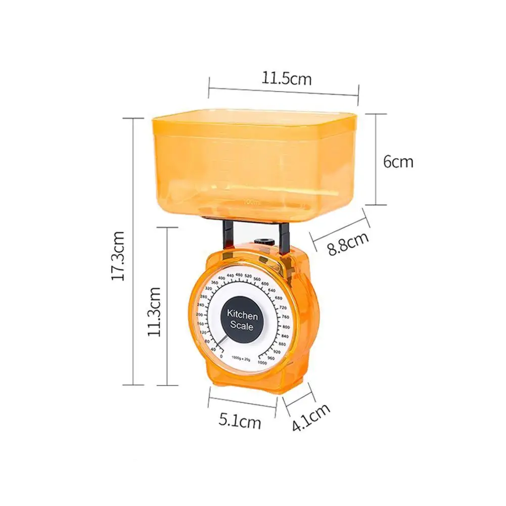 Báscula de cocina para restaurante con resorte de herramienta mecánica de fácil lectura, báscula de cocina portátil de 1kg, báscula de Dial, Vegetabl