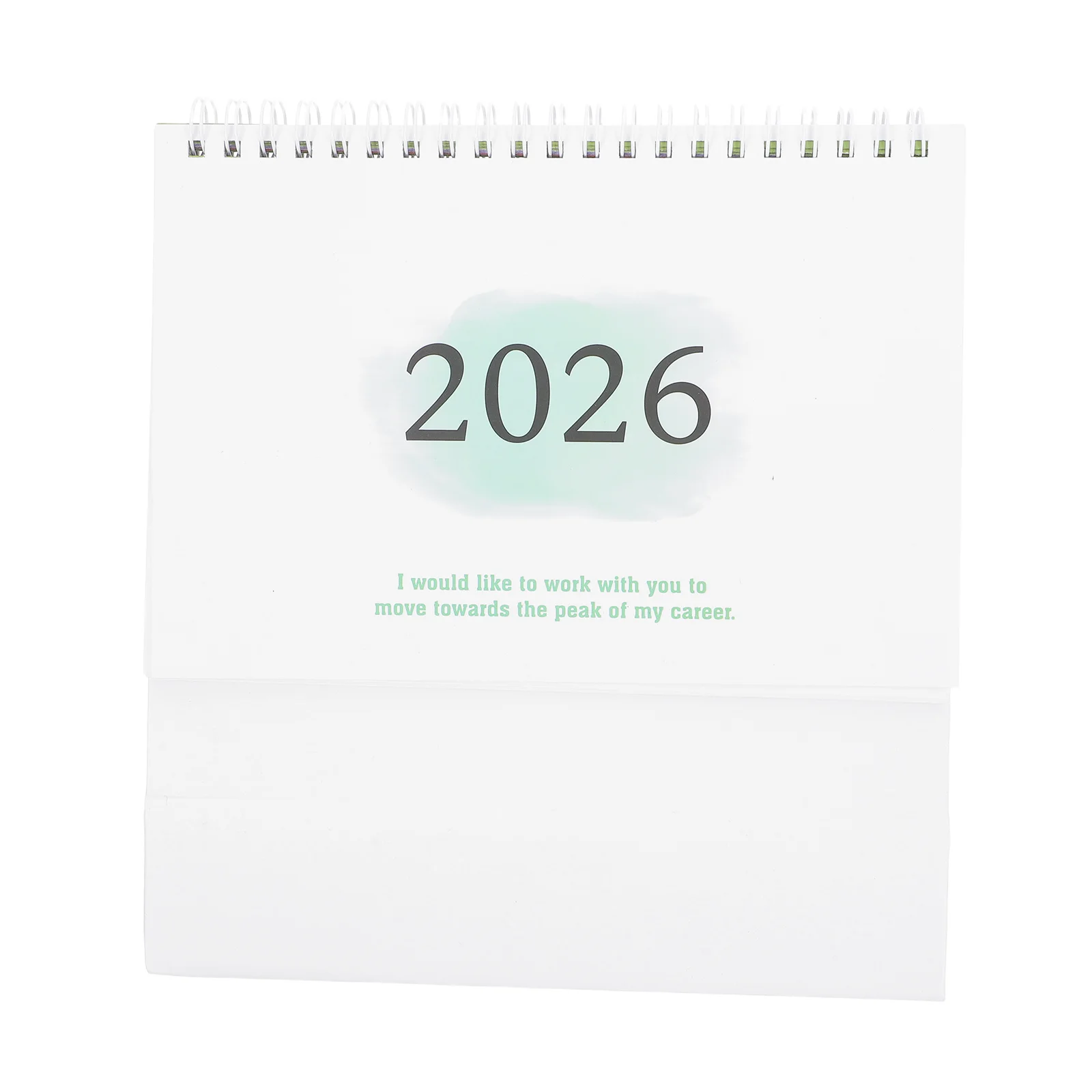 

2026 Desk Calendar Compact Mini Standing Flip Tabletop Organizer For Office School Home Light Green Printed Calendar