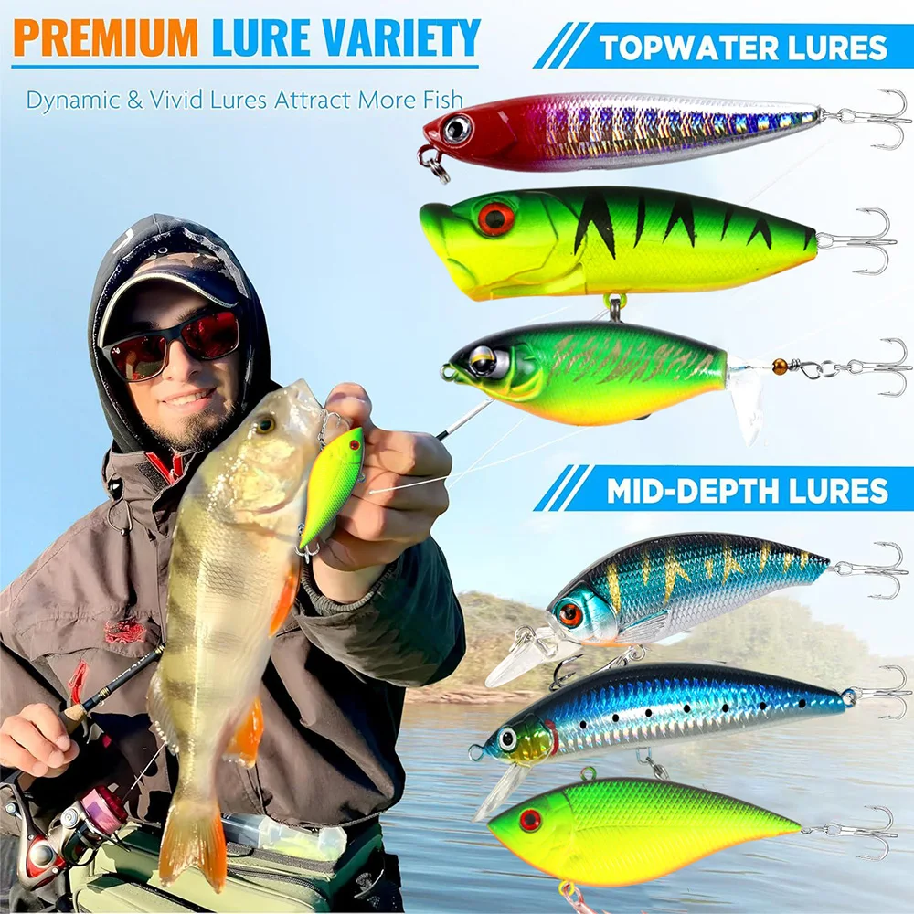 Kit Señuelos Thornsline para Pesca de Lubina y Trucha Agua Dulce - imagen 2