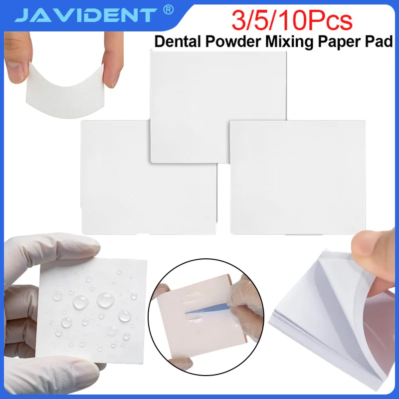 5/10Pcs Dental Supplies Disposable Cement Mixing Paper Thick Laminated Waterproof Dental Mixing and Sampling Paper