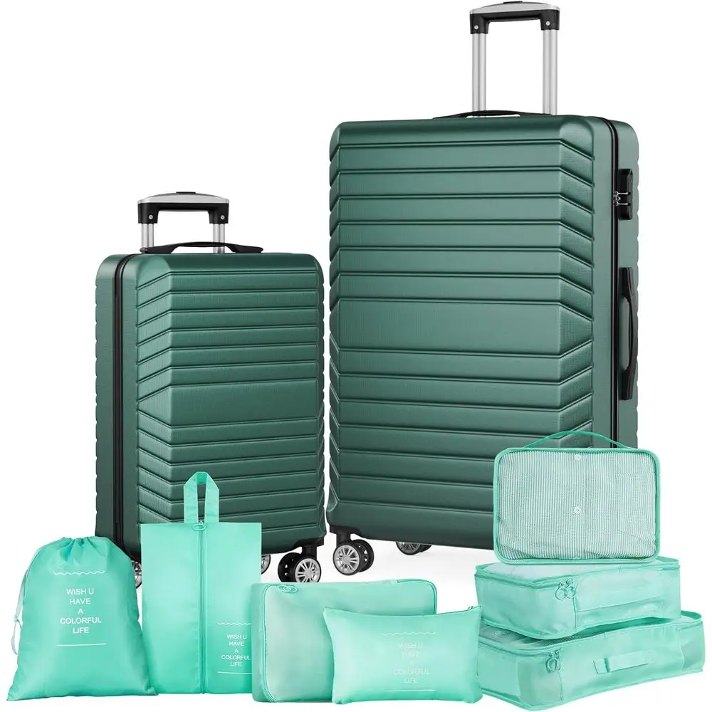 

2 & 9 Piece Luggage Sets, 20 & 28 Suitcases, 7PC Organizers for Women's Travel