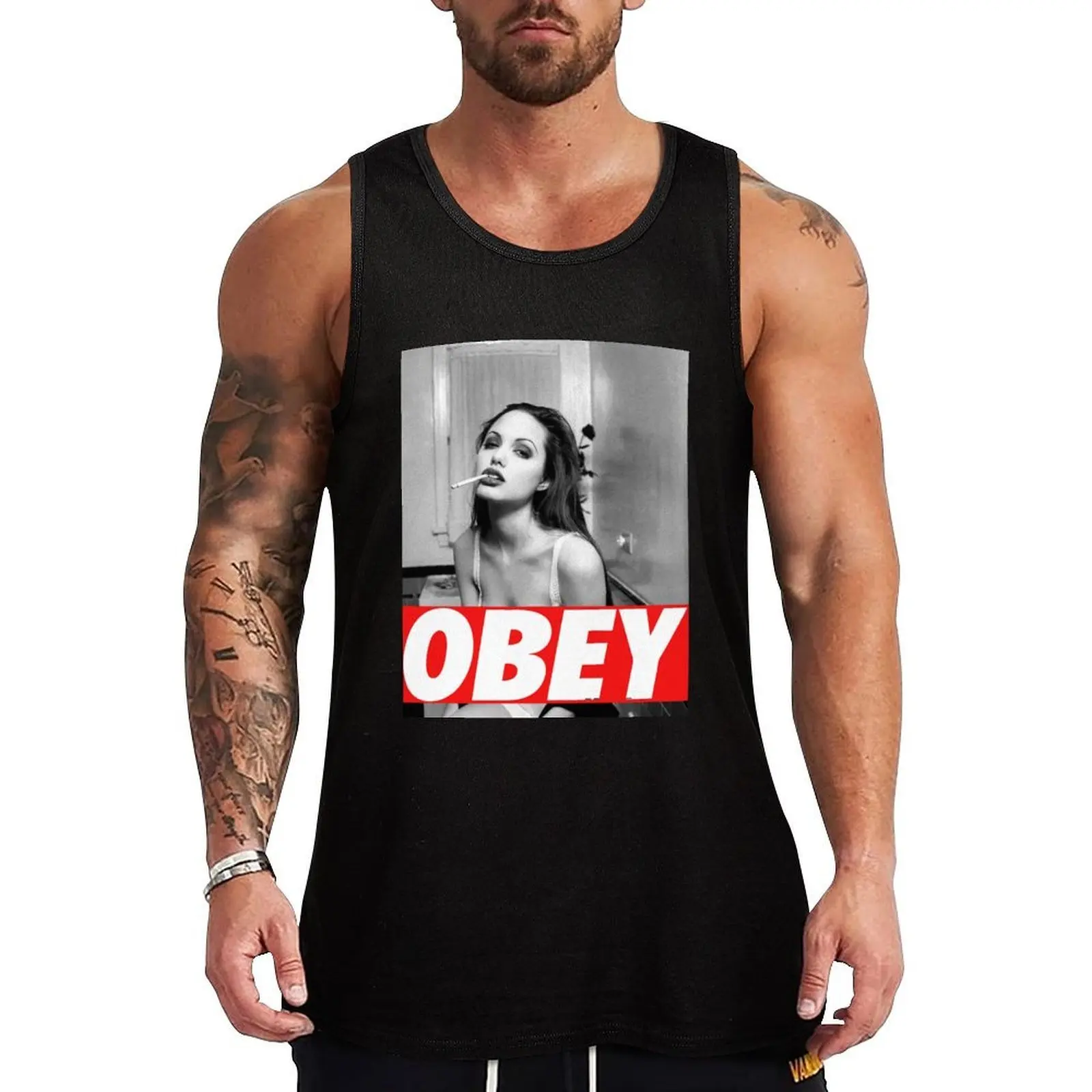 

Angelina Jolie Tank Top Athletic Fit Tank Top Quick Dry Training Sleeveless