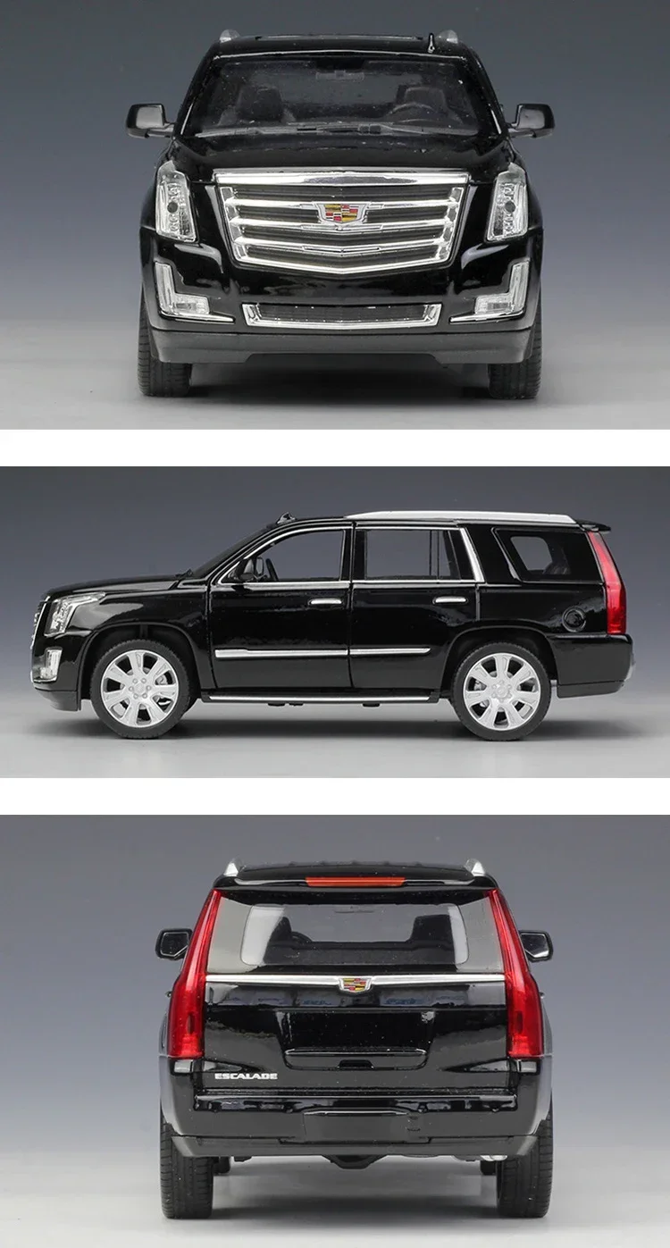 WELLY 1:24 2017 Cadillac Escalade Simulator Alloy Diecast Model Car SUV Metal Toy Car Toys For Kids Gift Collection B591