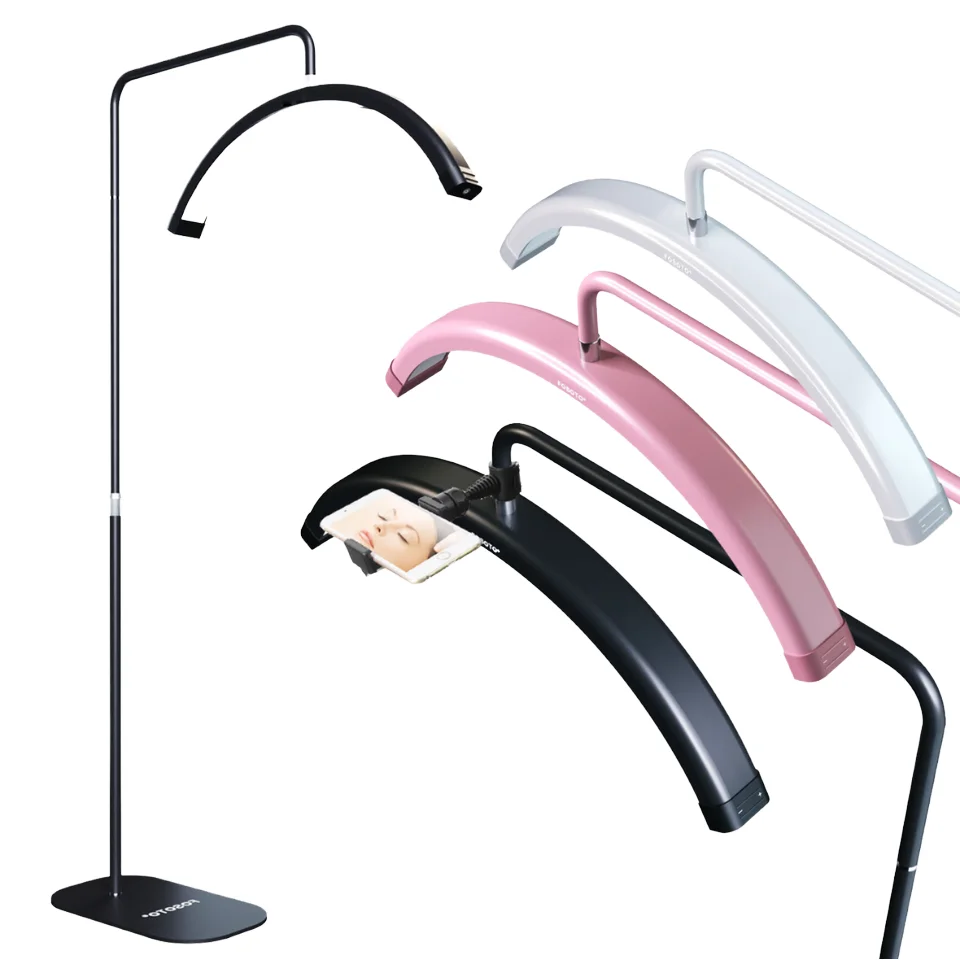 Fusitu FT-Y8II 45W LED Video Light Half-Moon Light Ring Fill Lash Light With Floor Stand For Beauty Salons Tattoo Makeup Eyelash