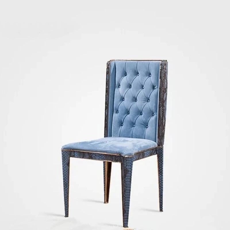 Snake pattern dining chair light luxury single chair modern simple household chair