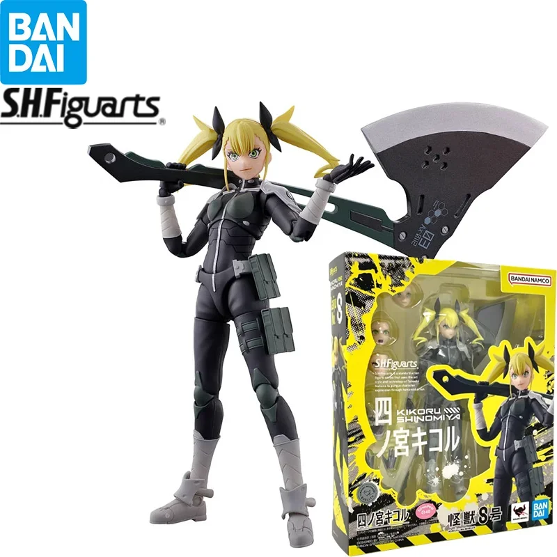 In Stock Bandai S.H.Figuarts Kaiju No.8 Kikoru Shinomiya ABS PVC Action Figure Anime Model Collectible Toys Gift For Boy