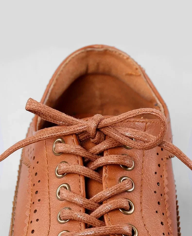 Runde Schnürsenkel aus gewachster Baumwolle, Leder-Schnürsenkel, wasserdichte Schnürsenkel für Herren, Stiefel, Schnürsenkel, 1 Paar Schuhzubehör – Detail 3