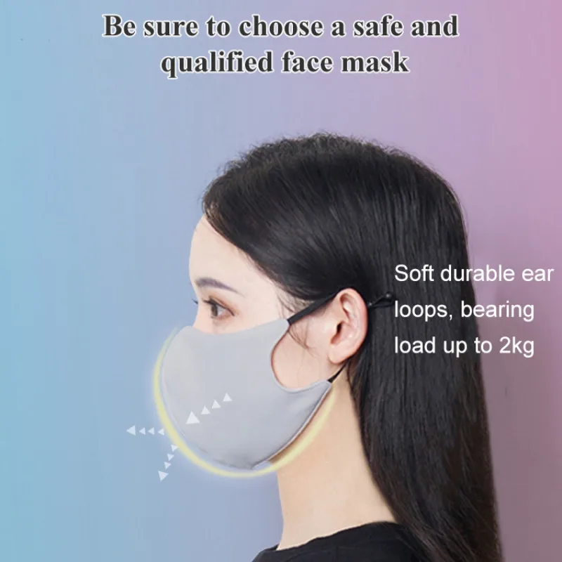 Summer dust ice silk sunscreen mask threedimensionally adjustable UV washable breathable masks