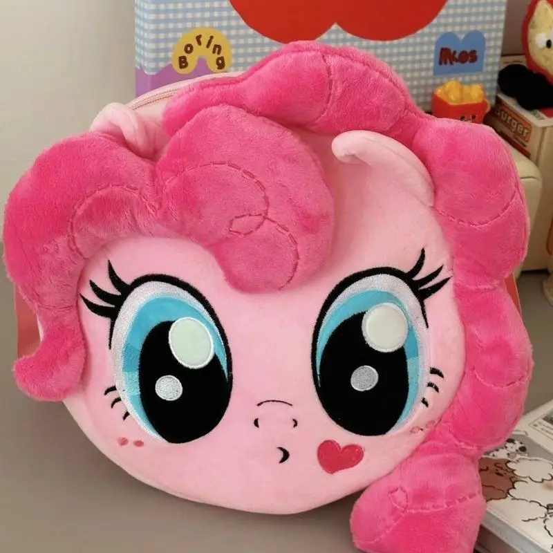 

Cartoon Cute Pony Polly Big Headache Bag Plush Messenger Bag Creative Design Girl Shoulder Bag