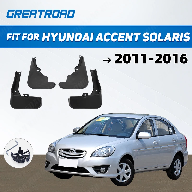 

Формованные брызговики в стиле OE для Hyundai Accent Solaris 2011-2016, брызговики, брызговики 2012 2013 2014 2015, стиль