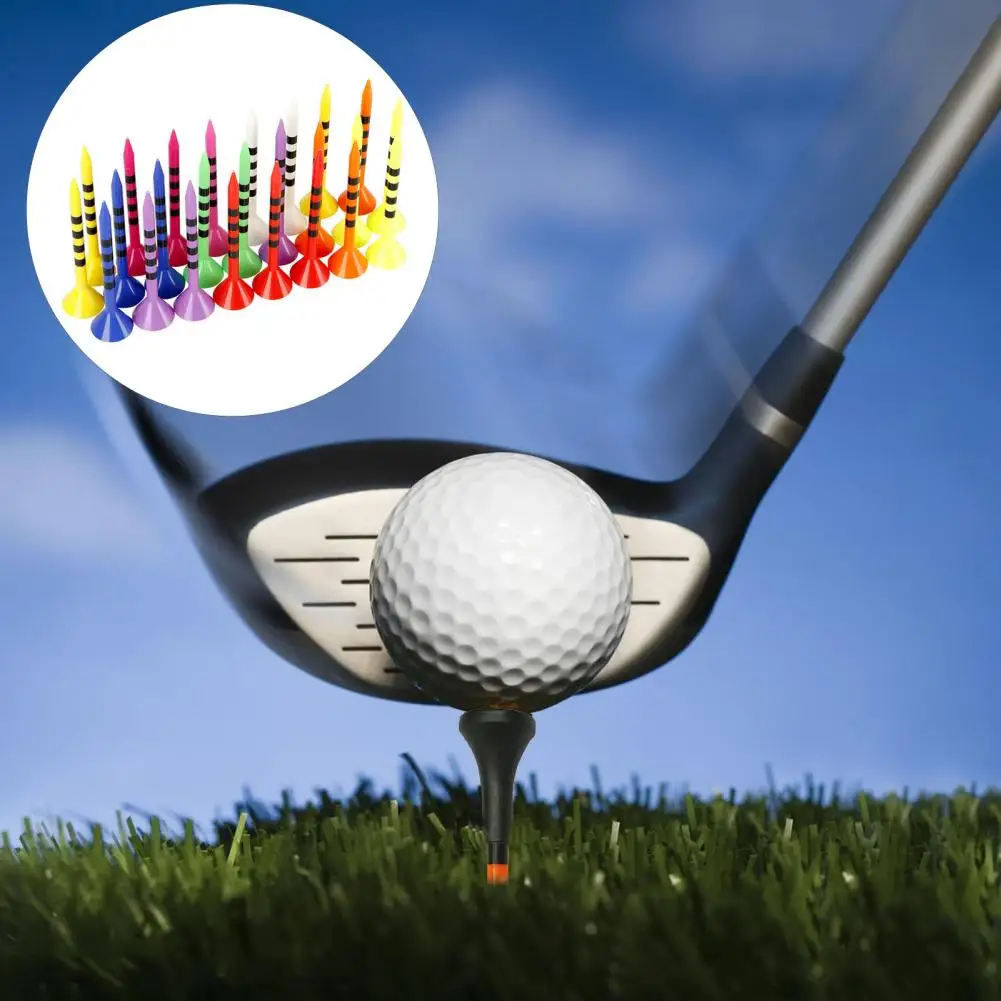 High Stability Golf Tees Unbreakable Reusable Plastic Golf Tees High Stability Low Friction Accessories for Easy Installation