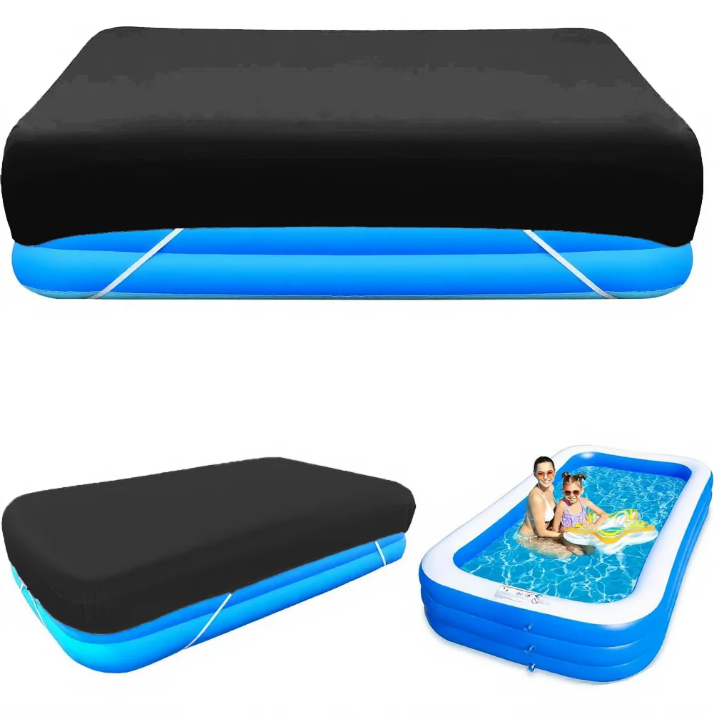 Rectangular Pool Cover Above Ground Pool Cover For Outdoor Accessory UV-resistant Rainproof Rectangle Frame Swimming Pool Cover