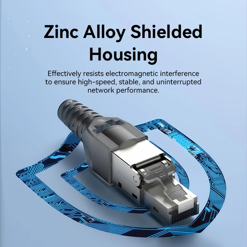 Промышленный Ethernet-разъем Vention Cat6A Cat7 RJ45, экранированная полевая вилка, бесплатный инструмент, легкий металлический литой терминал, новый