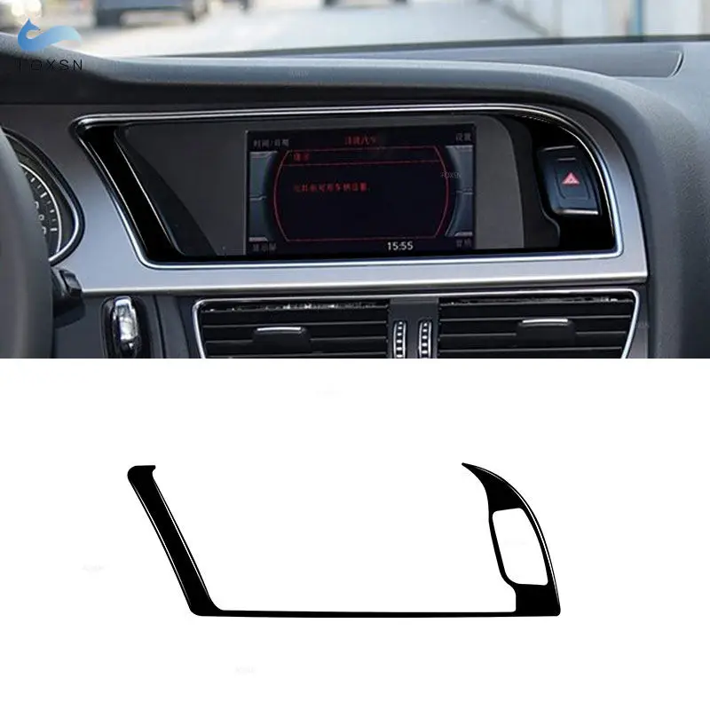 

Мягкий пластик из ПВХ для Audi A4 B8 2009 2010 2011 2012 2013 2014 2015 2016, внутренняя навигационная панель автомобиля, внешняя рамка, декоративная отделка