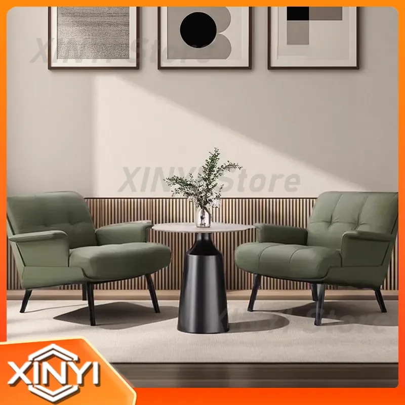 Light Luxury Sofa Chair for Sales Office 4S Store Exhibition Hall Reception Negotiation Area Retro Single Living Room Casual