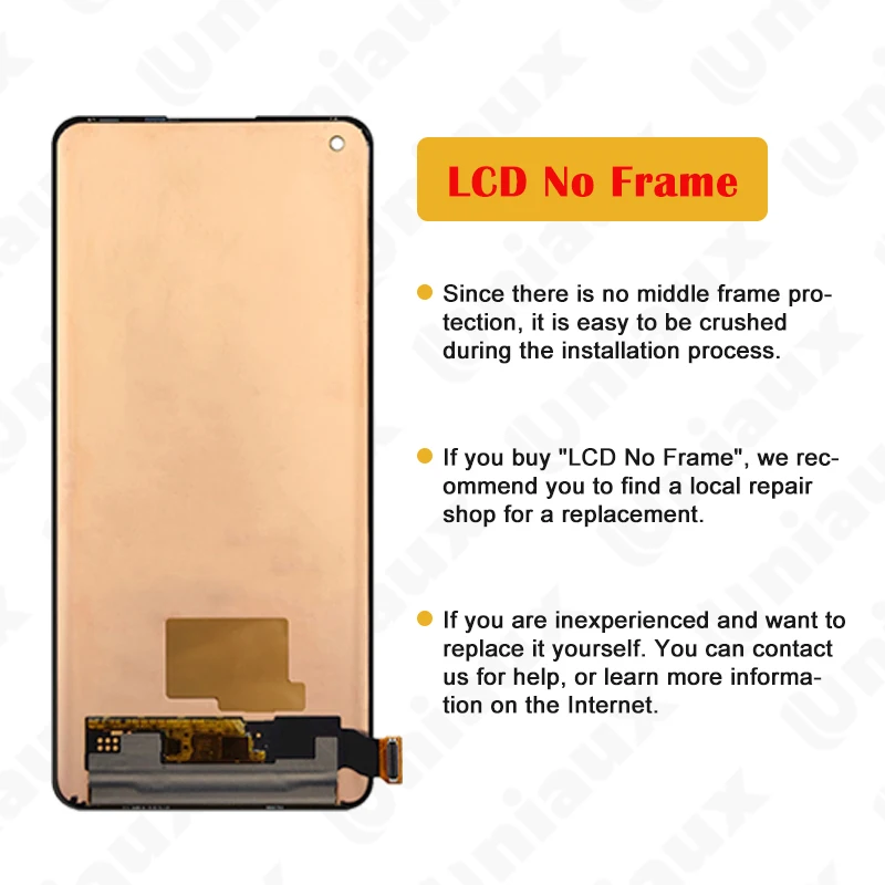 Original LCD Display Screen and Touch Panel Digitizer for Oppo Reno4 Pro, CPH2109, 5G, 6.5