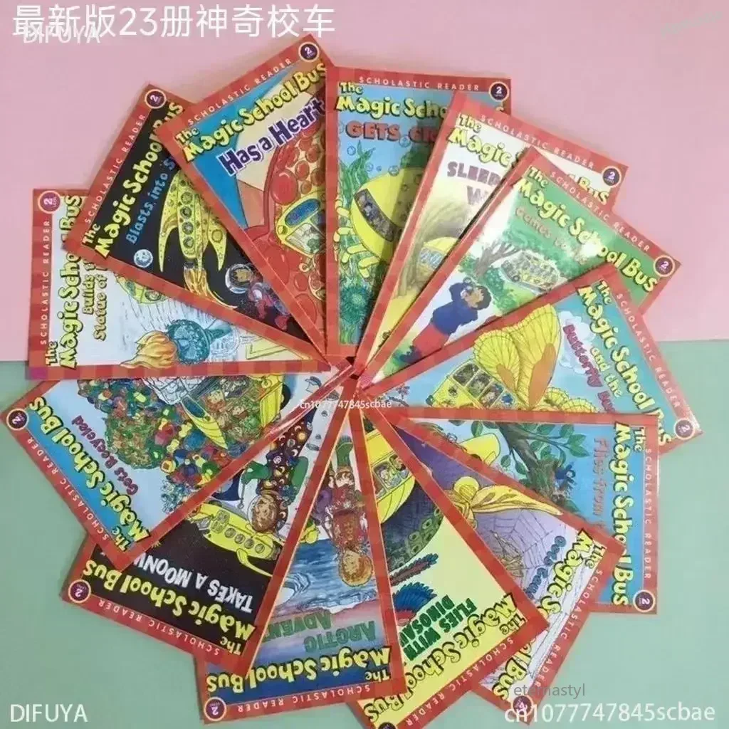 

23 Books The Magic School Bus Science Readers Kids Coloring Reading Story Books for Children Book Set Educational Toys New Hot