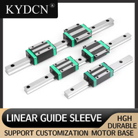 Heavy Linear Rail HGR15/20/25 2pc Rail L 200-500mm + 4pc HGH15/20/25CA HGW15/20/25CC Linear Guide Slider