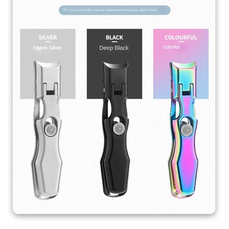 Portable Nail Clippers Ultra Sharp Fingernail Clippers Stainless Steel Toenail Scissors Wide Jaw Opening Anti Splash Manicure