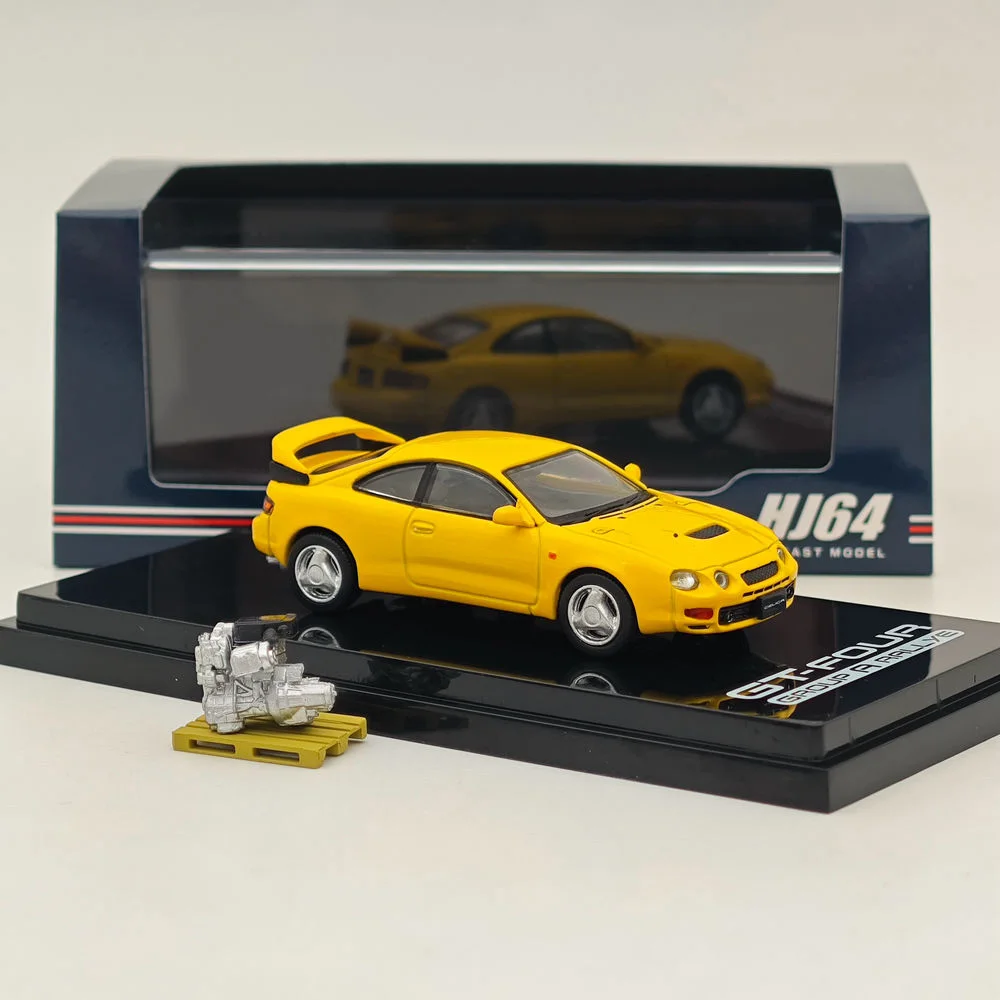 Hobby-colección de coches de Japón, modelos fundidos a presión, CELICA GT-FOUR WRC Edition (ST205) con motor amarillo, HJ641064AY, 1/64