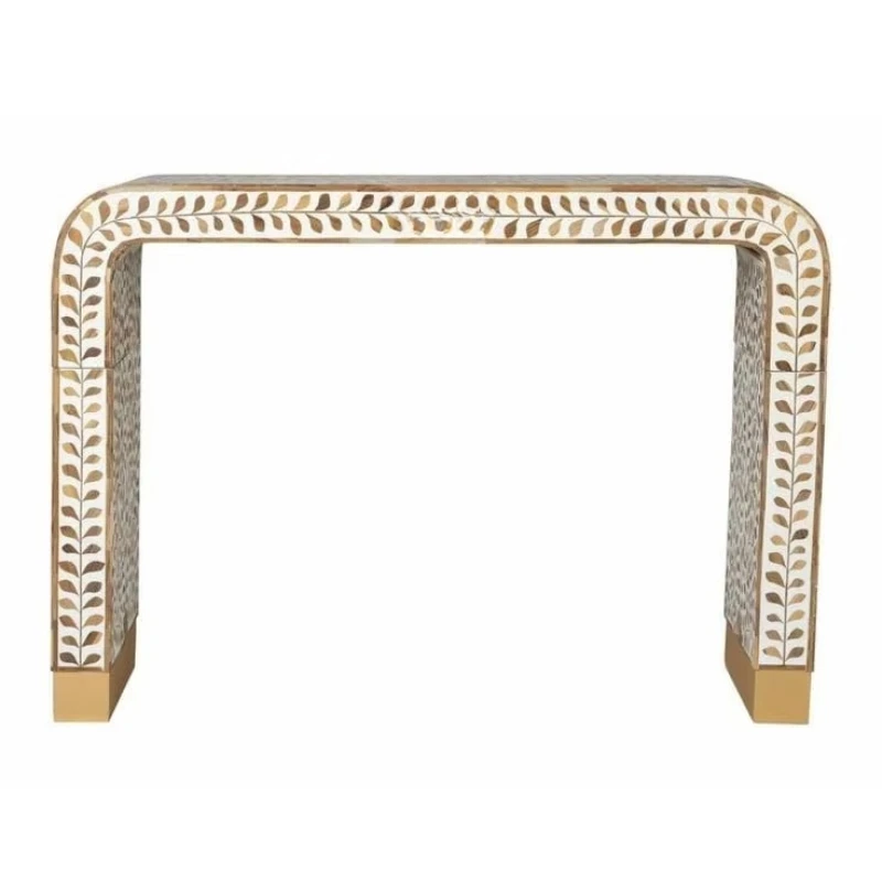 

Modern style resin side table, living room furniture, bone inlay design coffee table
