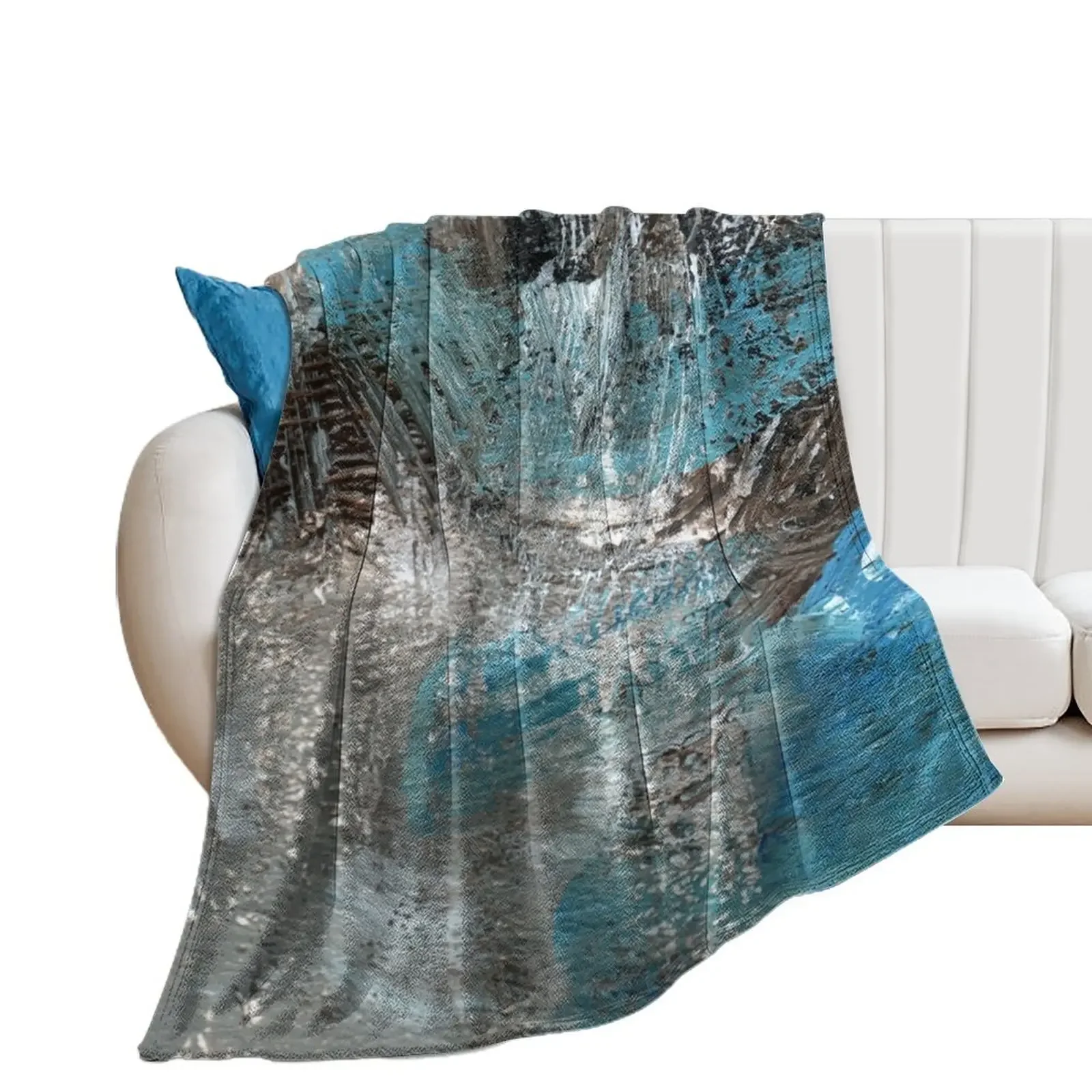 Moonlight on Waves Abstract Throw Blanket Bed covers Hairys Retros Decorative Sofas Blankets