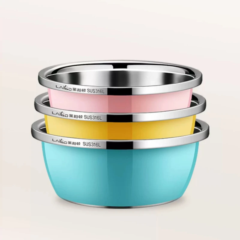 

LTT stainless steel household vegetable wash basin color set basin special basin for washing milk bottles